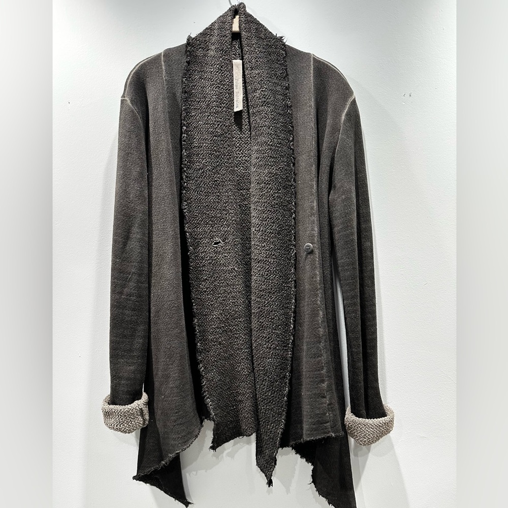 Women's Black Open Front Sweater